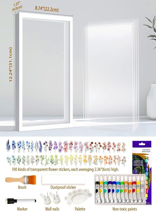 أور ورم مجموعة OurWarm العائلية لبصمات الأيدي لأربعة أفراد، مجموعة بصمات أيدي الأطفال يمكنك صنعها بنفسك، هدايا تذكارية مع 50 ملصقًا و12 لونًا، مجموعة بصمات أقدام الأطفال مع إطار خشبي، هدايا للآباء الجدد في ذكرى زواجهم أو يوم تبني مولودهم الجديد - Image 2